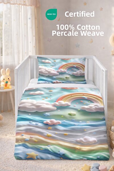 MonoHome Percale Premium Baby Bedding Set 100X150 cm
