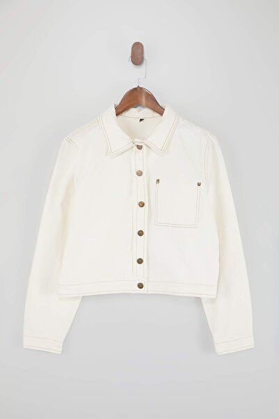 Trendyol Collection Premium ecru specijalna tkanina, regularni kroj, 100% pam...