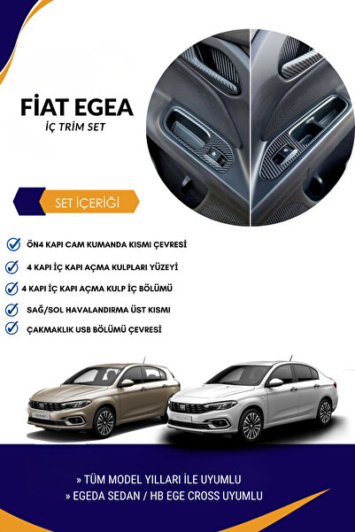 EnUygunFiltre Fiat Egea Uyumlu İç Trim Kaplama Set