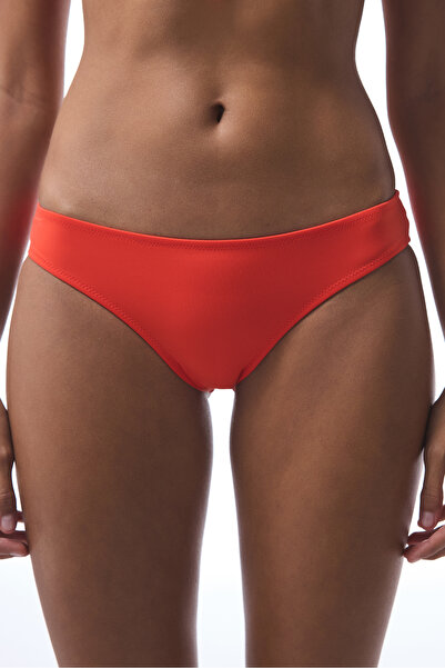 Penti Partea de jos de bikini cu talie joasă de culoare coral