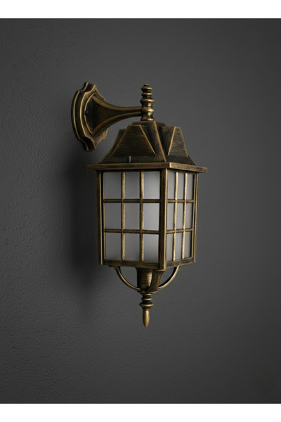 LED PROJEM Akviva Ters Kafesli Fener Eskitme Duvar Aplik Bahçe Aydınlatma