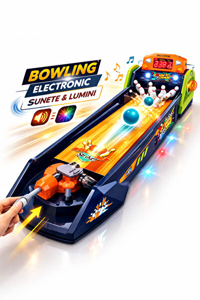 OEM Joc Electronic de Bowling – Set Complet cu Afișaj LCD, Efecte Sonore și L...