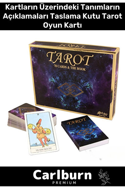Carlburn Özel Üretim 78 Kartlı Kartların Üzerindeki Tanımların Açıklaması Tas...