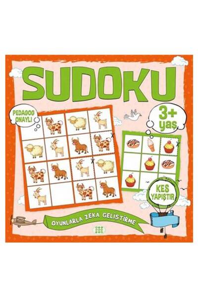 dokuzyayinlari Çocuklar İçin Sudoku Kes Yapıştır (3 Yaş)