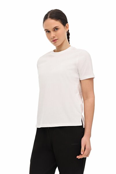 lumberjack Wb 11Asya-T 6Fx Ecru Women's Short Sleeve T-Shirt