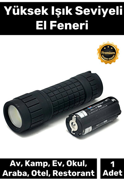 Carlburn Özel Üretim Tek Modlu 10 Metre Menzilli Beyaz Aydınlatmalı 3 AAA Pil...