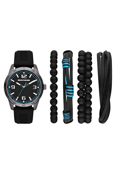 SKECHERS طقم ساعة يد وسوار للرجال SR9092