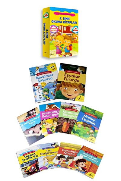 Çocuk Gezegeni Çocuklar İçin Eğitici2. Sınıf Okuma Kitapları Seti - Onlu Kita...