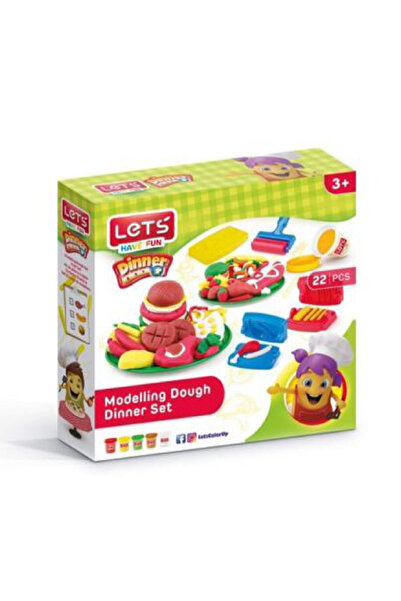 Genel Markalar Oyun Hamuru Yemek Ziyafeti Seti 5 75 Gram 22 Parça