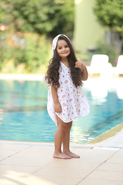 Lunanino Muslin Hooded 100% Cotton Baby Poncho 4-7 Years Unicorn