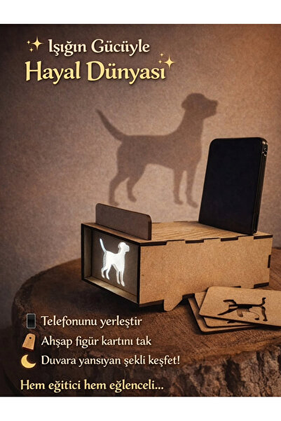 TAM DEKOR Montessori Ahşap Oyuncak - Temalı Gölge Oyunu