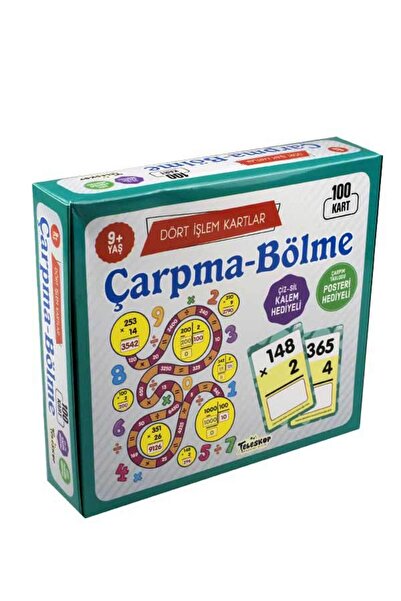 Teleskop Popüler Bilim Çarpma-Bölme Dört İşlem Kartlar 9 Yaş