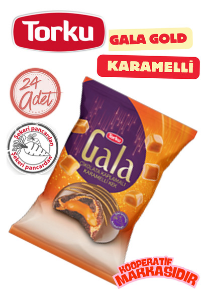 Torku Gala Karamel Soslu Kek 50 gr X 24 Adet