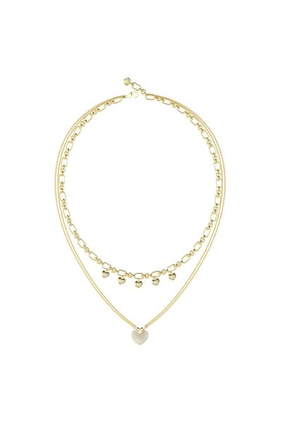 Guess JGUJUBN05208JWYGTU قلادة نسائية على شكل قلب