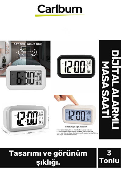 Carlburn Özel Üretim Dekoratif Işık Sensörlü Dijital Tarih Oda Sıcaklığı 3 Fa...