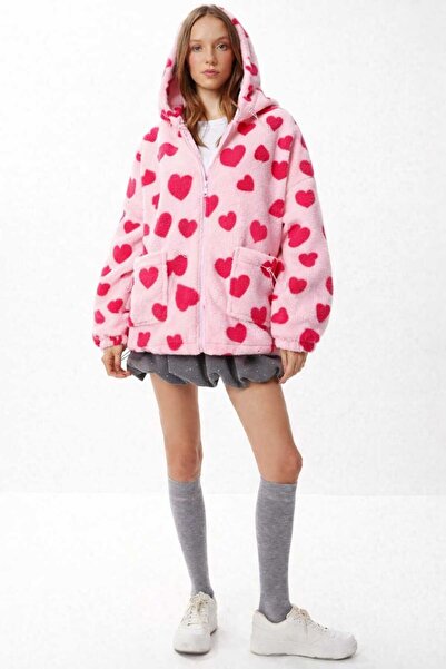 PRATİVO KBN-1221- PELUŞ MONT-PEMBE KALPLİ