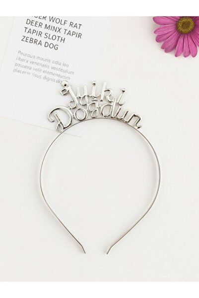 Parti Adresi Metal İyi Ki Doğdun Taç Gümüş