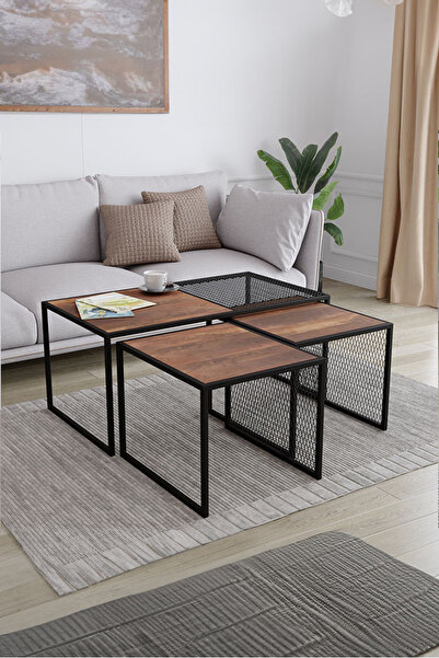 KIYMIK HOME 4006 Orta Sehpa Size Özel Üretim Gerçek Ağaç - Ceviz