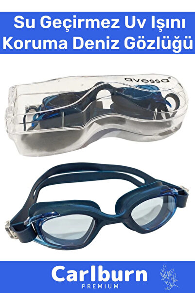 Carlburn Premium Silicone Plastic Antifog Sea Goggles - Waterproof, Strap Adj...