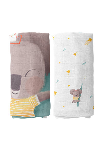 Casadora Baby طقم غطاء سرير كوكو 100% قطن موسلين (90×90 سم، قطعتين)