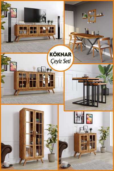 KIYMIK HOME Çeyiz Seti - 6 Parça - %100 Gerçek Ağaç, Uzun Ömürlü Kullanım, Ki...