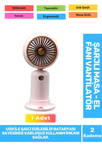 Floranova Sessiz 2 Kademeli Hafif Kablosuz 1200mAh Pervaneli Taşınabilir Usb ...