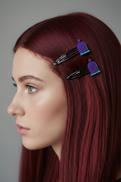 PETEK AKSESUAR مشبك شعر هالوين هالوين 2 قطعة