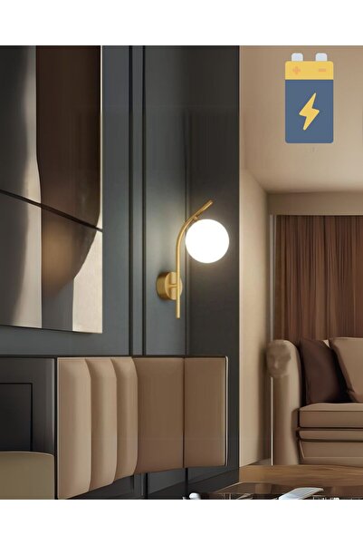 Ömür Avize pilli camlı aplik