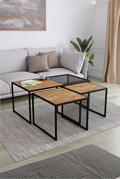 KIYMIK HOME 4006 Orta Sehpa Size Özel Üretim Gerçek Ağaç - Köknar