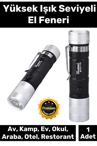 Carlburn Deluxe 100 Metre Menzilli Tek Mod Beyaz Aydınlatma Cep Boyu Mini Min...