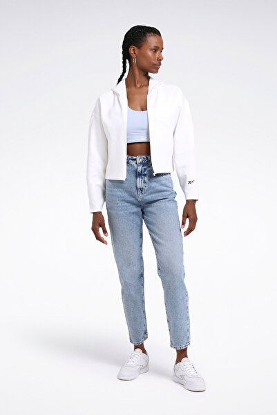 Reebok LC DREAMBLEND FZ Ekru Kadın Eşofman Üstü