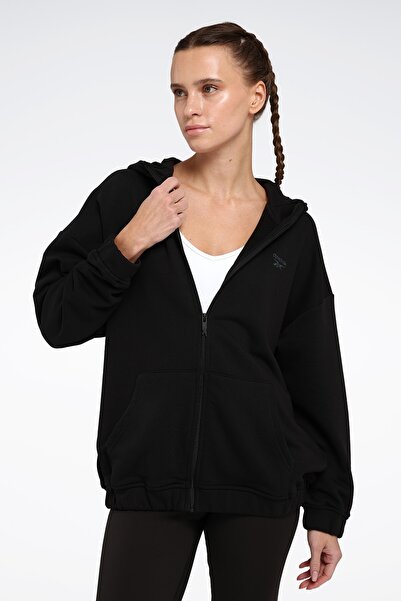 Reebok NEW ID REG FZ Siyah Kadın Eşofman Üstü