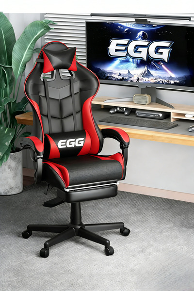 EGG Esports Gaming Chair, Adjustable Computer Chair, Computer Office, Pu Leat...