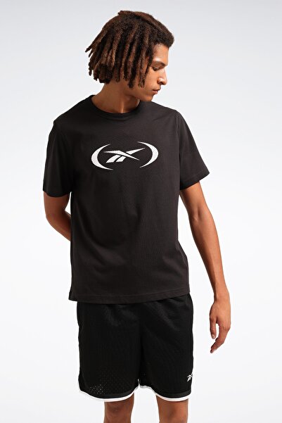 Reebok BASKETBALL T-SHIRT Siyah Erkek Kısa Kol T-Shirt