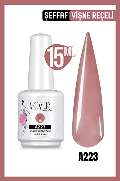 MOZIUR Kalıcı Oje UV LED A223 (ŞEFFAF SERİ) 15ml