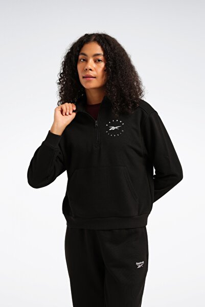 Reebok Q3 IDE FT MIDLAYER Черна дамска суитшърт