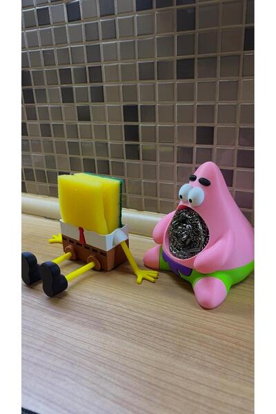NureStore Spongebob & Patrick Dish Sponge Holder – Fun Kitchen Organizer