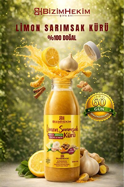 BİZİMHEKİM ŞİFA EVİ Zencefil Zerdeçal Tarçınlı Limon Sarımsak Kürü El Yapımı ...