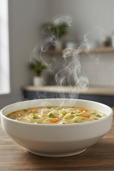 İpek Porselen 6 Kişilik Nodric Kenar Toledo Çorba Kasesi (Konik) 13cm Krem Rengi