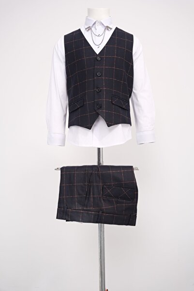 Micio Set vestă și pantaloni bleumarin pentru băiat