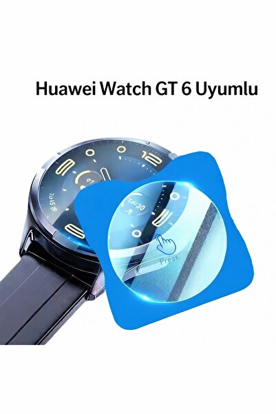 Alstrap Huawei Watch Gt 6 46mm Uyumlu Kolay Kurulumlu Temperli Cam