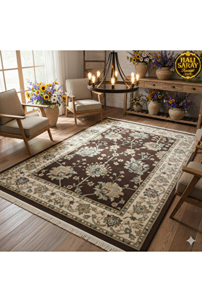 HALI SARAY CONCEPT YÜN HALI UŞAK  SAF YÜN  SÜPER HALI KAHVE ANTRASİT 01052