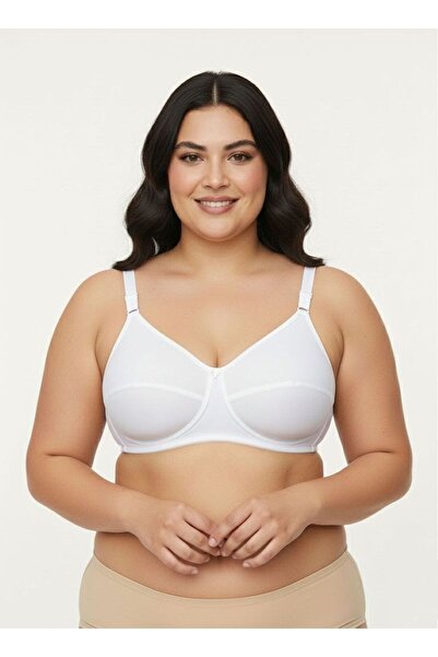 enmodaiçgiyim Beyaz Süngersiz Balensiz Pamuklu Penye Sütyen – Konforlu ve Doğ...