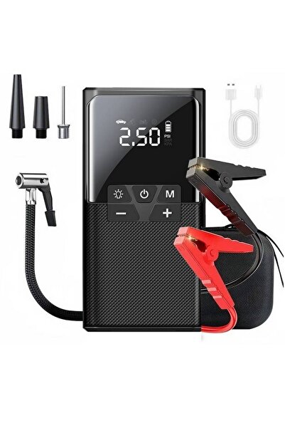 Tastech Multi Function Jump Starter Şarjlı Lastik Şişirme Pompası Akü Takviye...