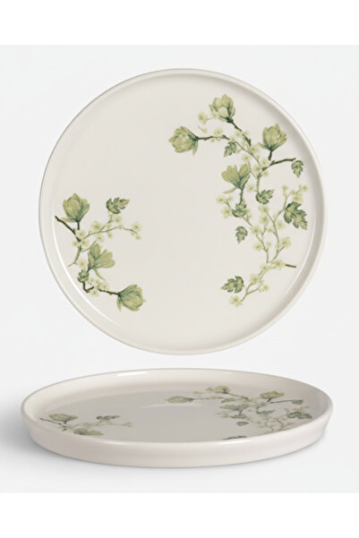 İpek Porselen 6-Person Nodric Kenar Toledo Cake Plate 20cm Digital Freesia Pa...
