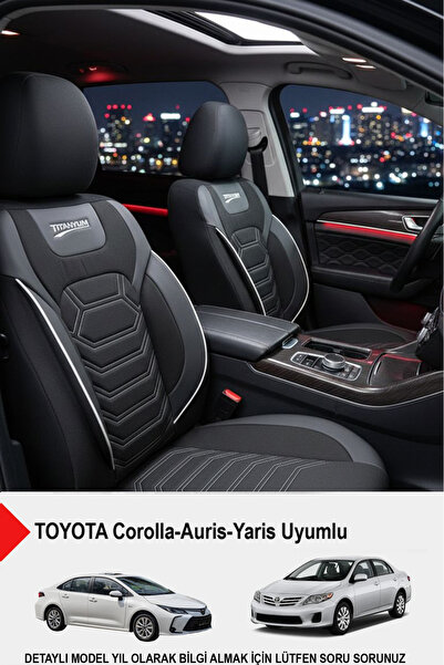 GM-DESIGN Titanium Series Luxury Linen Car Seat Cover (Toyota Corolla-Auris-Y...