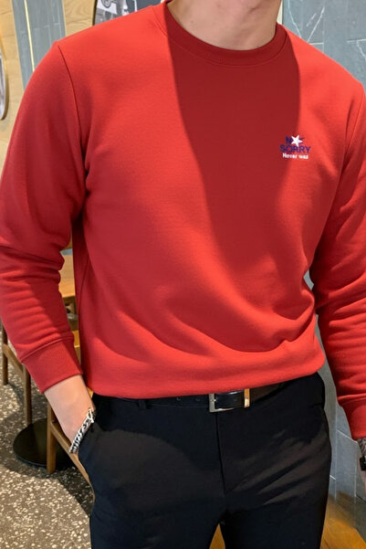 COMBİNE MİCHAİL Muška crvena majica sa natpisom "Sorry Never Print"