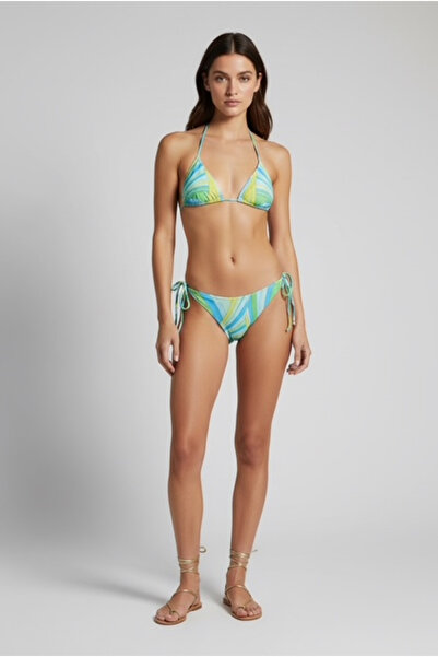 Argento Yeni Sezon Üçgen Bikini Takımı Desenli
