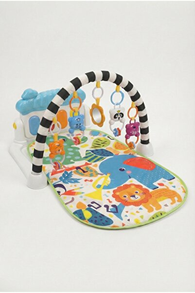 PAPAYA Oyun Halısı Aynalı Çıngıraklı Işıklı Müzikli Mutlu Hayvanlar Çocuk Gel...