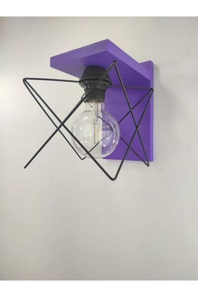 BİAVİZE Painted Wood Decor Sconce